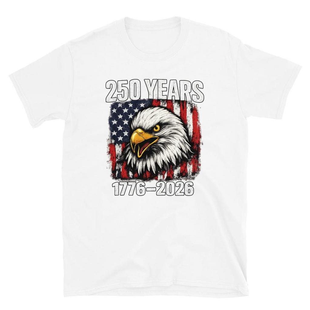 250 Years 1776–2026 American Eagle T-Shirt, USA Patriotic Gift, 250th Independence Anniversary Graphic Tee, Proud Veteran America Shirt