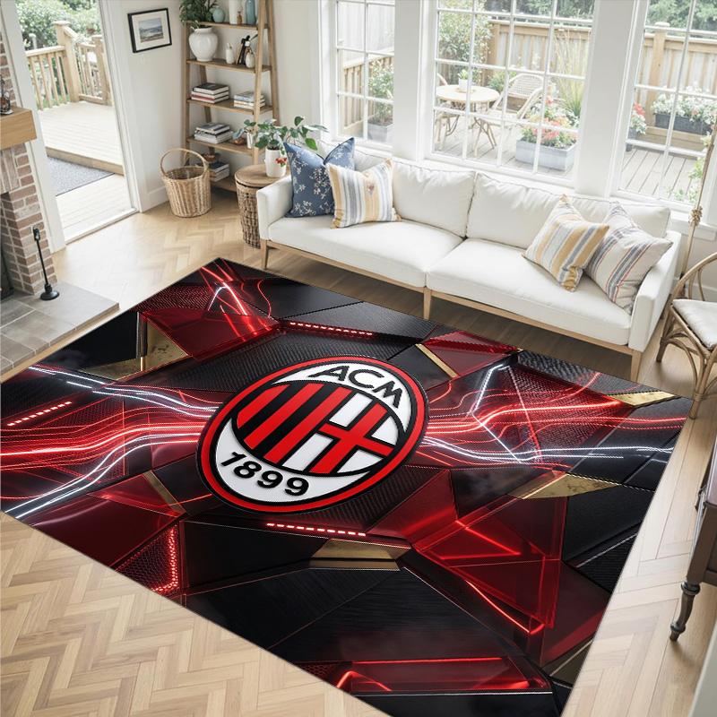 AC Milan Design Crystal Velvet Carpet Cozy Non?Slip Printed Rug For Bedroom Living Room Entrance