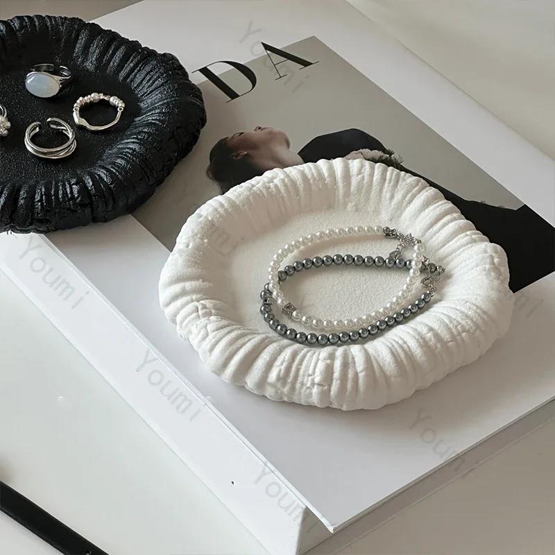Creative Irregular Ceramic Tray Modern Art Home Decor Desktop Jewelry Storage Trays Decorative Dresser Service Trays