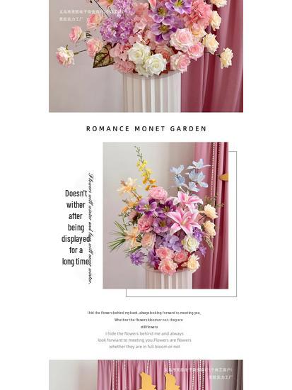 Romantic Wedding Aisle & Table Flower Arrangement: Floral Art Bouquet and Ornaments