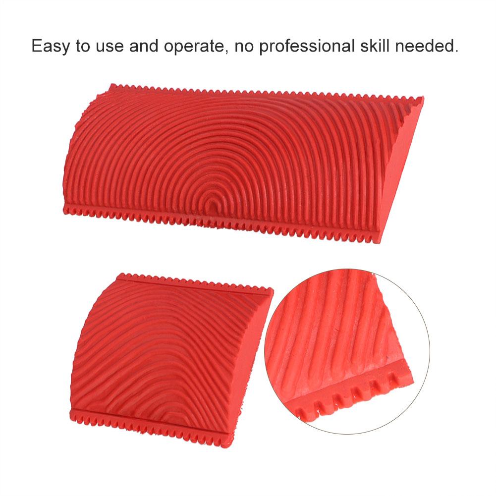 2Pcs/Set Rubber Serrated Wood Grain Effect Brush Painting Tools DIY Wall Decoration