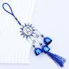 Handmade Metal Hanging Wind Chime Glass Wind Music Bell Blue Eyes Wind Chime  Garden Decoration