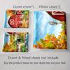 Farmyard Scene Illustration. Bedding Duvet Cover Sets Duvet Covers Pillowcases Gifts (1 * Duvet Cover 2 * Pillowcases, Without Duvet Insert)