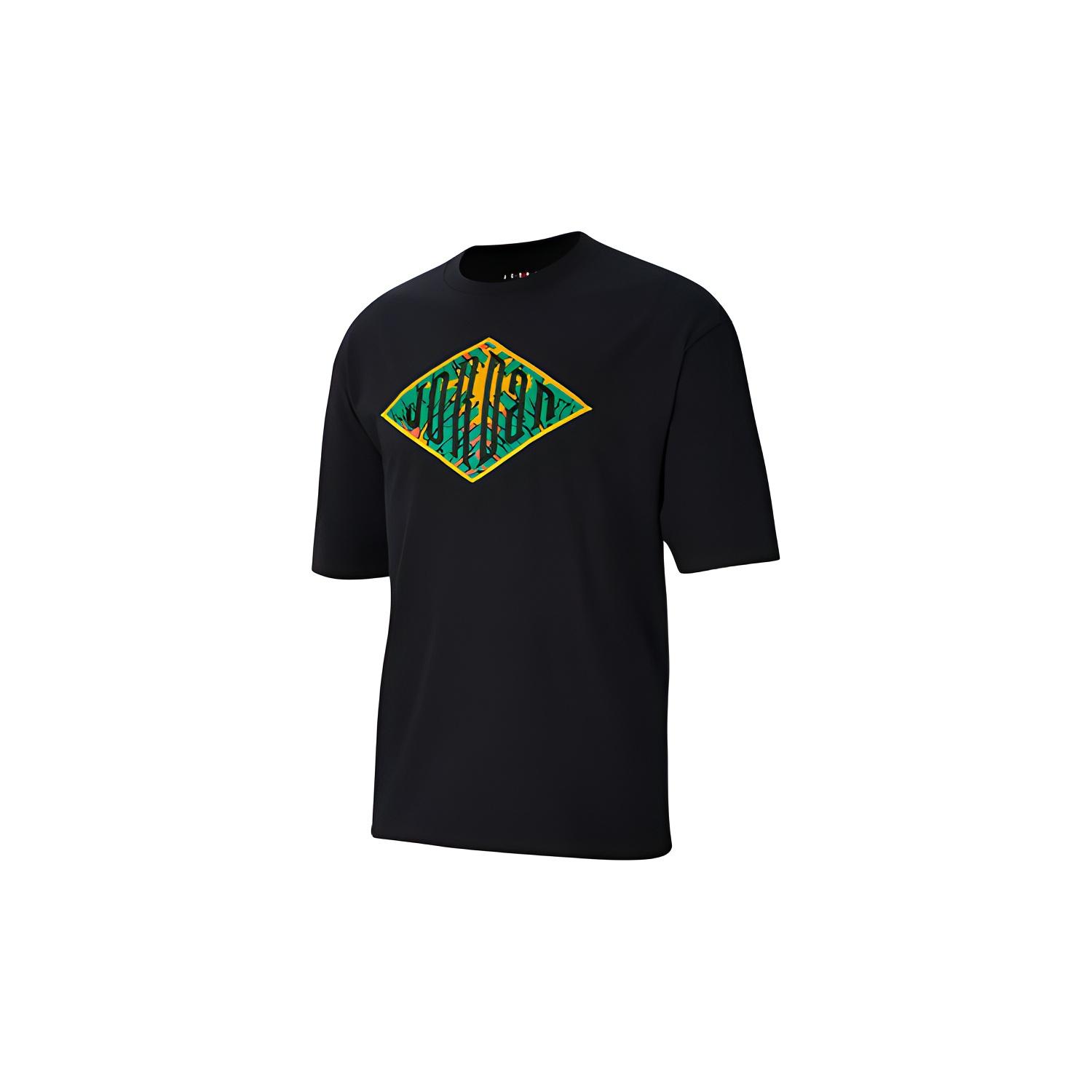 Air Jordan Sport DNA Embroidered Printing Logo Short Sleeve Black Men s CN3114-010 M
