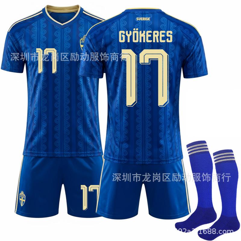 2526 Nein. 17 Gyokeres Weltmeisterschaft Schweden Auswärts Trikot 18