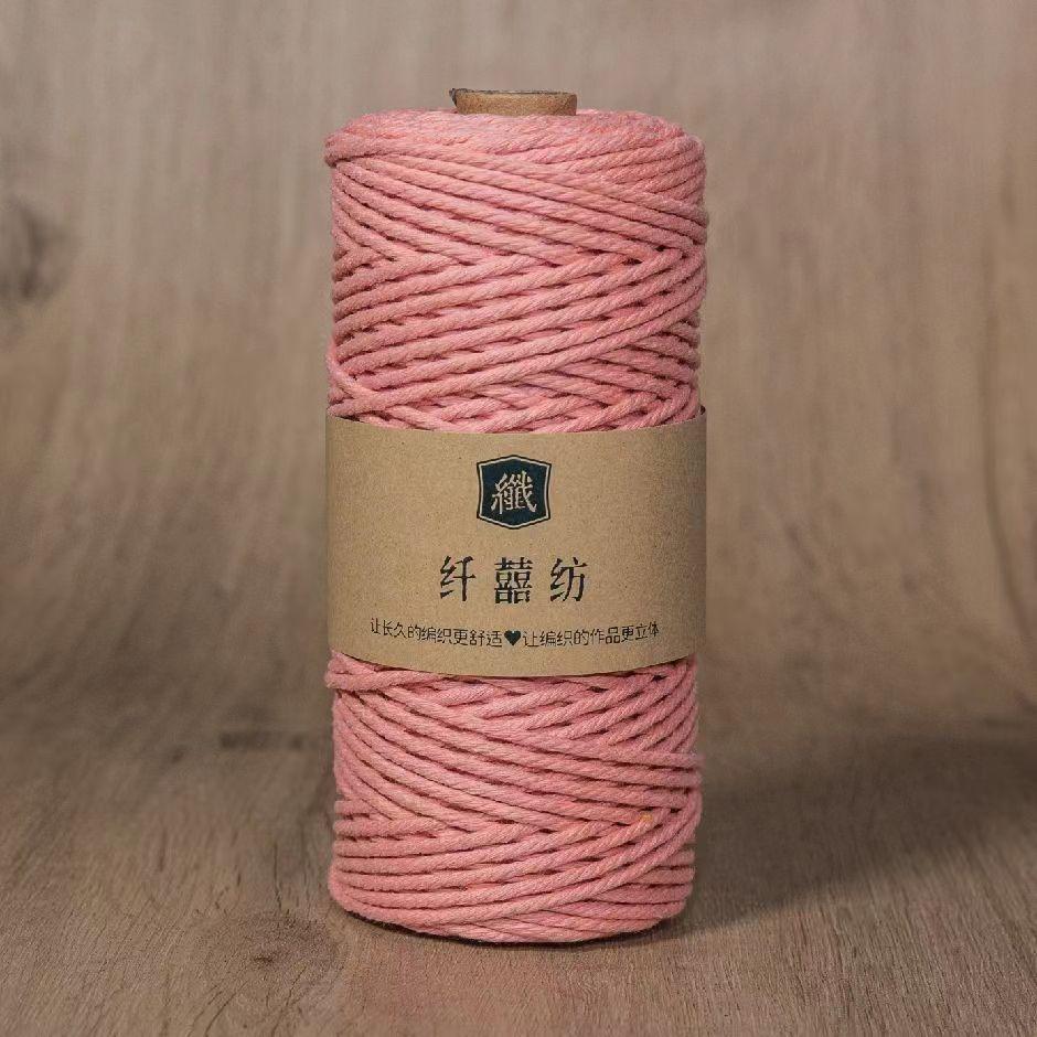 3Mm100M Colored Cotton Rope Thread Handmade Diy Bundled Woven Bag Wound Decorative Thread Tapestry Accessories Material