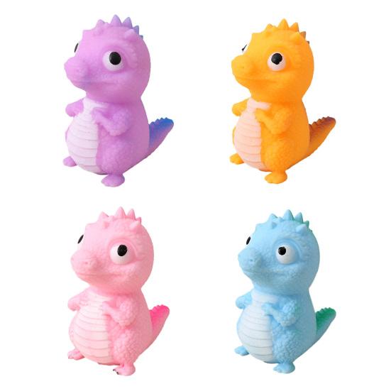 Mini Dinosaur Squeeze Toy Anxiety Relief Cartoon Dino Stress Ball Decompression Stretchy Dinosaur Shape Sensory Toy