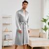 Yaoting Herren Einfarbig Bademantel und Shorts Pyjama-Set - TZ3194