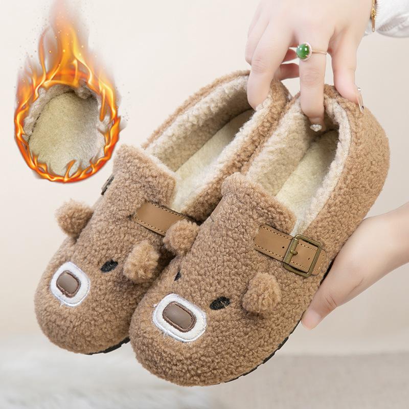 

Зимние флисовые лоферы для женщин, обувь для ходьбы, повседневные теплые домашние тапочки, нескользящие уютные домашние туфли, женские пушистые рабочие балетки 40