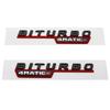 2pcs Car Fender Side Emblem Sticker Body Badge for Mercedes Benz BITURBO 4MATIC 2017-2021 W221 W212 W205 W211 W210 GLC B200 AT1