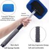 Extendable Car Windshield Cleaner Microfiber Pads Microfiber Cleaning Brush Rotating Head with 4 Windshield Cleaning Kit