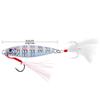 1Pcs Reflective Jig Fishing Lures Saltwater (10g, 15g, 20g, 25g, 30g, 40g, 60g) Tuna Bass Silvery Lures Feather Tail Bait