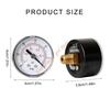 Vacuum Pressure Gauge 1/8" BSPT Back Mount 40mm 0 30 0 & 1 Bar Metal for She RXJB