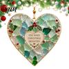 Acrylic Holiday Ornaments 2Pcs Sea Glass Christmas Ornament, Seaglass Heart Bird Angel Tree Star Coastal Style Decor Snowman Pendant, Handmade