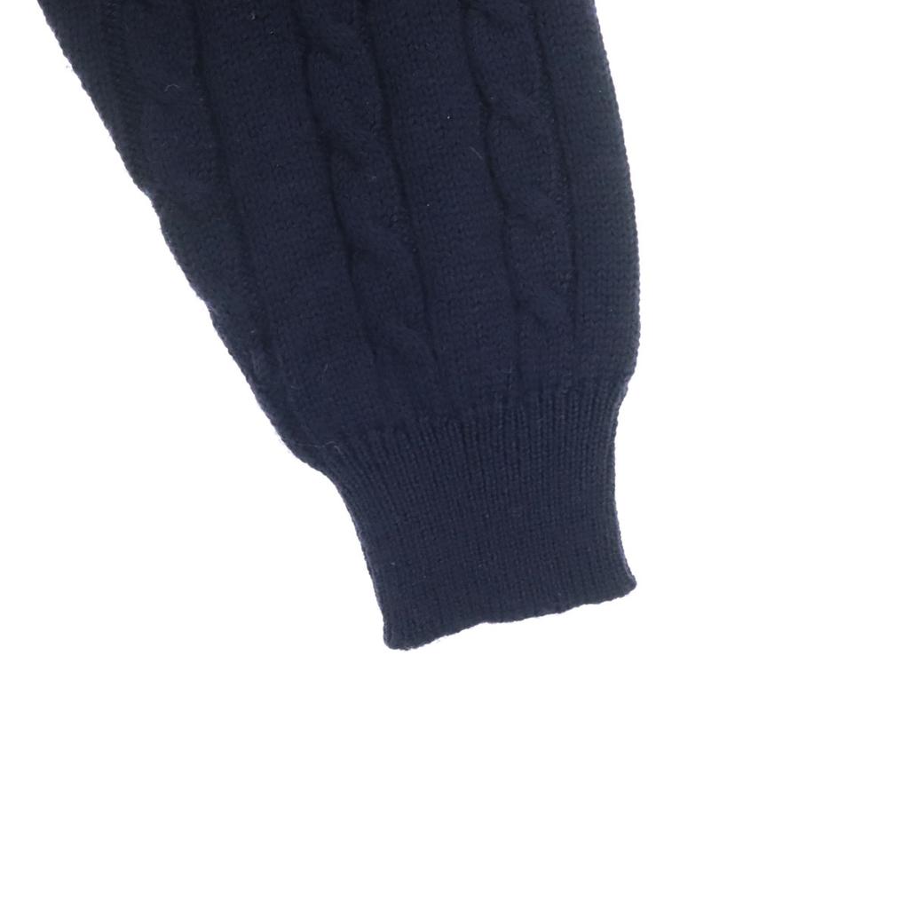 Burberrys 90er Jahre Altes Ein-Punkt-Logo Langarmpullover 150A schwarz C-TK83 Kinder Gebraucht