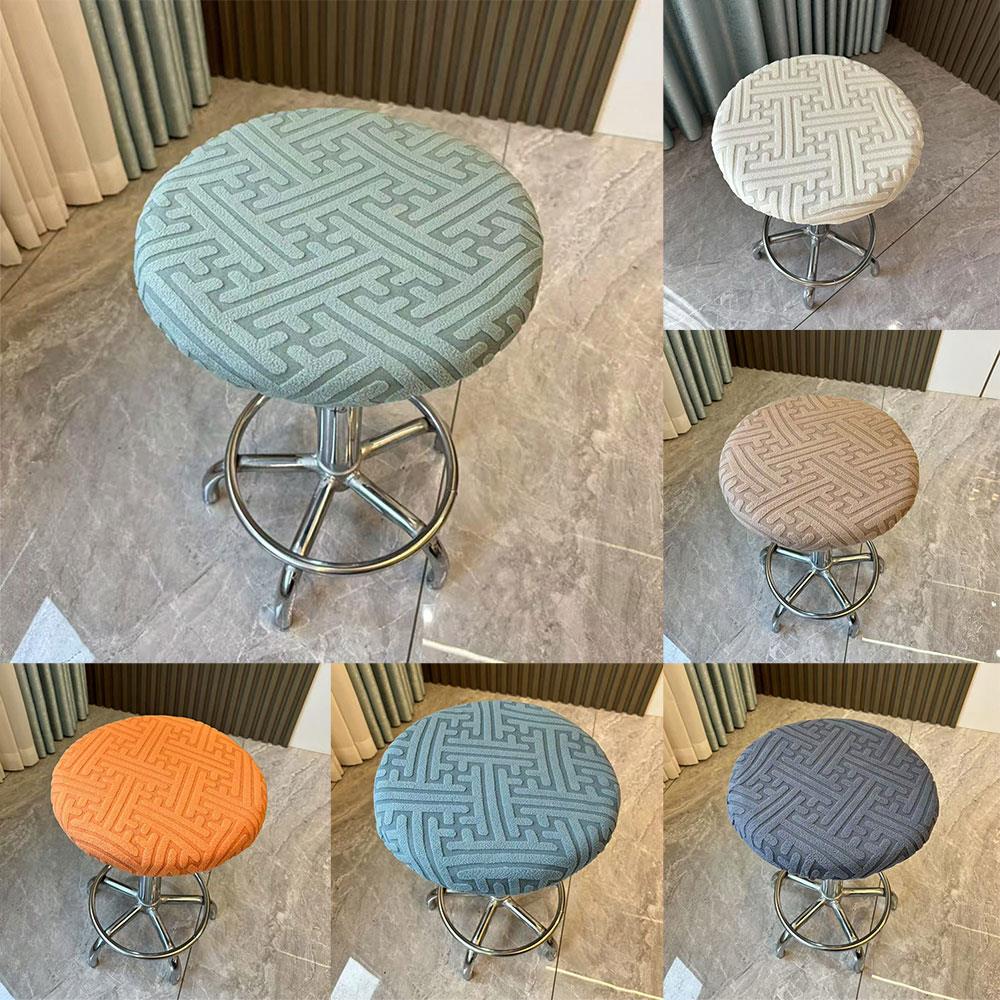 Round Stool Cover Elastic Dustproof Covers Fully Wrapped Swivel Chair Cover Home Decor Wear-resistant Chair Covers Home Textile