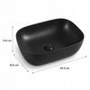 Lusso countertop washbasin 45.5X32.5 CM oval black matt