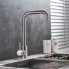 Home Matte Black Kitchen Faucet  Single Handle 360 Degree Rotation Kitchen Crane Hot and Cold Water Mixer Faucet