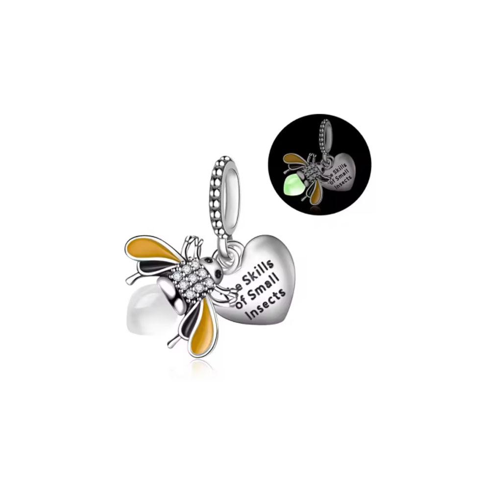 Jewerlry Accessories New Red Makeup Pendant Charm Diy Copper Firefly Eik Christmas Tree Bead Fit Diy Bracelet