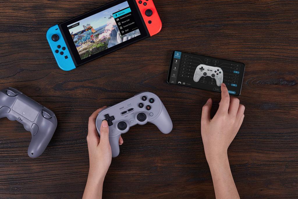 8Bitdo Pro 2 Gamepad (Graue Version) für NS Switch, PC, Android, macOS, Steam Deck, iPhone, iPad, macOS, Apple TV und Raspberry Pi