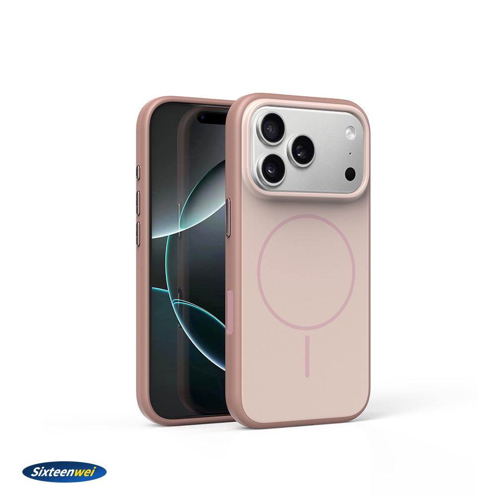 iPhone 17 Pro Max MagSafe-Compatible Thin Ring Magnetic Case with AI Button.