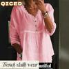 Women's Fashion Casual Solid Color Print Short Sleeve V Neck Blouses & Shirts