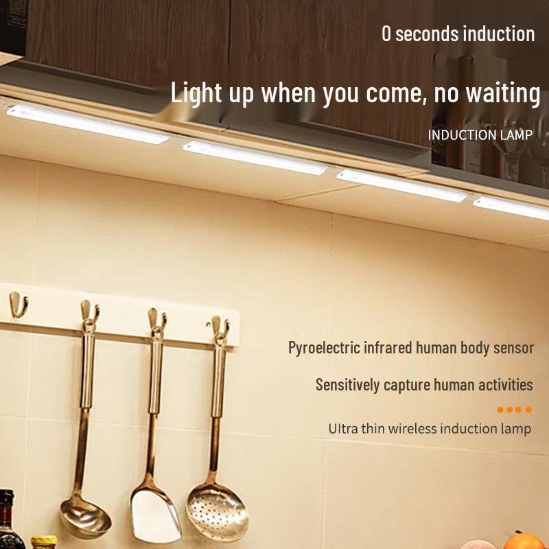 Crossled Rechargeable Smart Motion Sensor Night Light Strip for Bedrooms and Cabinets