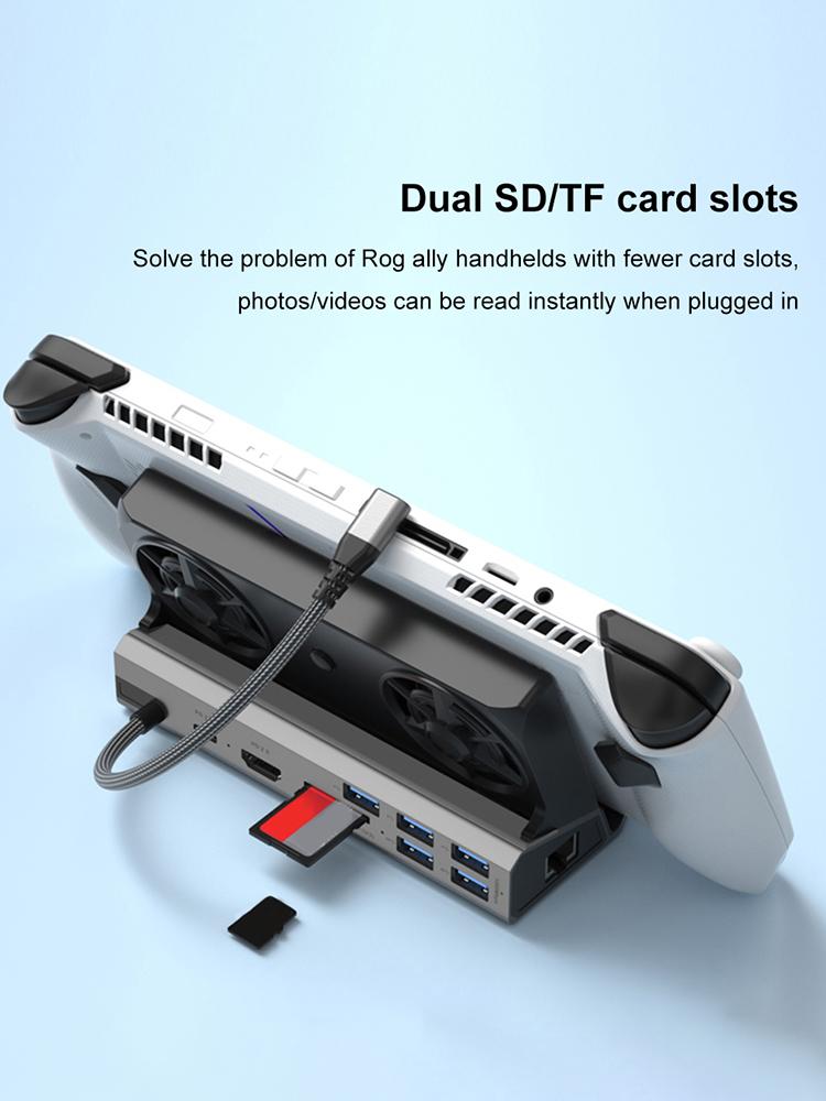 USB Hub Docking Station HDMI-Compatible Hub Holder Dock Gigabit Ethernet 1000Mbps Type C USB 3.0 2.0 PD 100W RJ45 for Steam Deck
