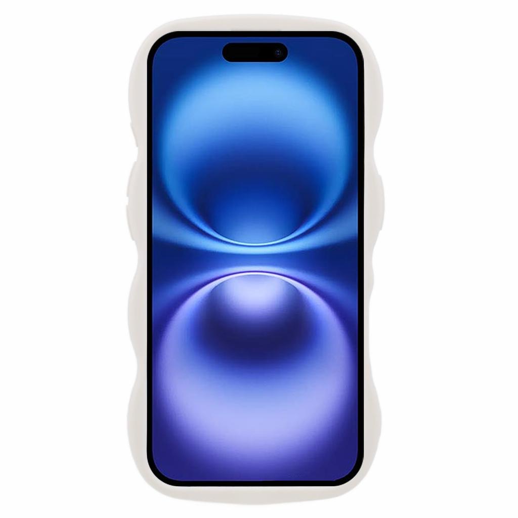 XL Series For iPhone 16 Case TPU Protective Phone Cover Unique Curly Wave Frame