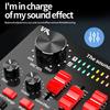 Bluetooth Live Sound Card 8 Modes Voice Changer Sound Mixer Board with 16 Sound Effects for Karaoke Live Streaming Black