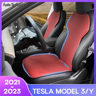 For Tesla Model 3 Y 2023 2022  Car Seat Cushion Seat Cover Ice Silk Ventilated Seat Cushion Accessories Interiors