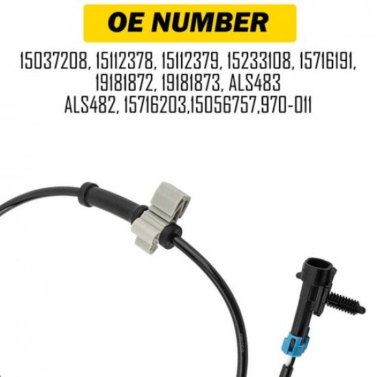 For 02-06 Cadillac Escalade GMC Yukon Left Front & Right ABS Wheel Speed Sensor