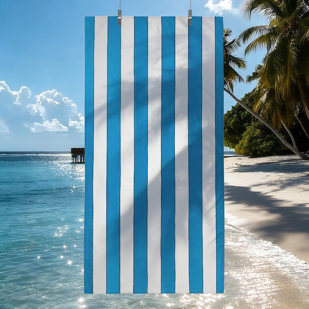 Stripe Towel Beach Towel Travel Lightweight Skin Friendly for Pool Beach Camping Cruise Summer