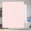 Pink Checkered Shower Curtain Waterproof Bath Rug Decorative Liner For Bathtub Home Bathroom Decoration Pink White 180 X 245Cm (