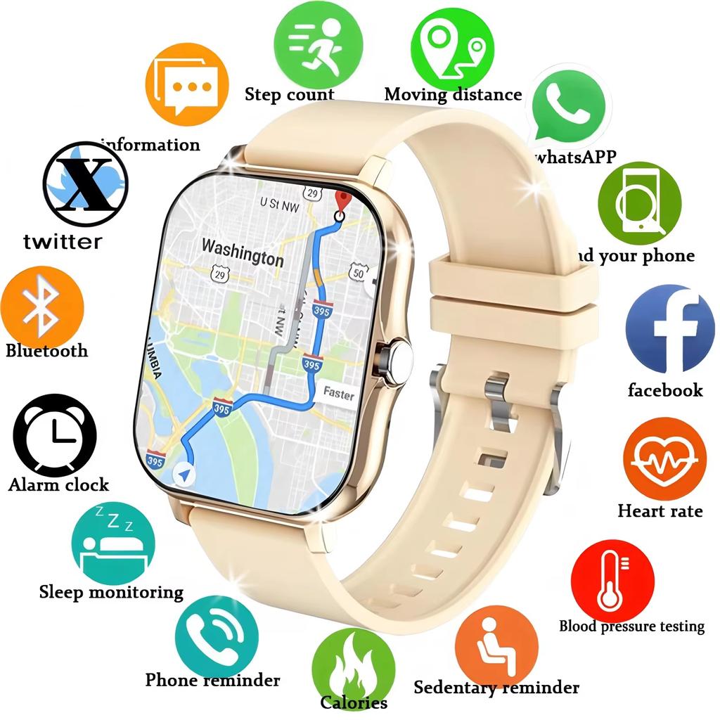Neue Mode Smartwatch 1,85-Zoll HD-Bildschirm Bluetooth-Anrufe Smartwatch für Männer und Frauen Weihnachtsgeschenk