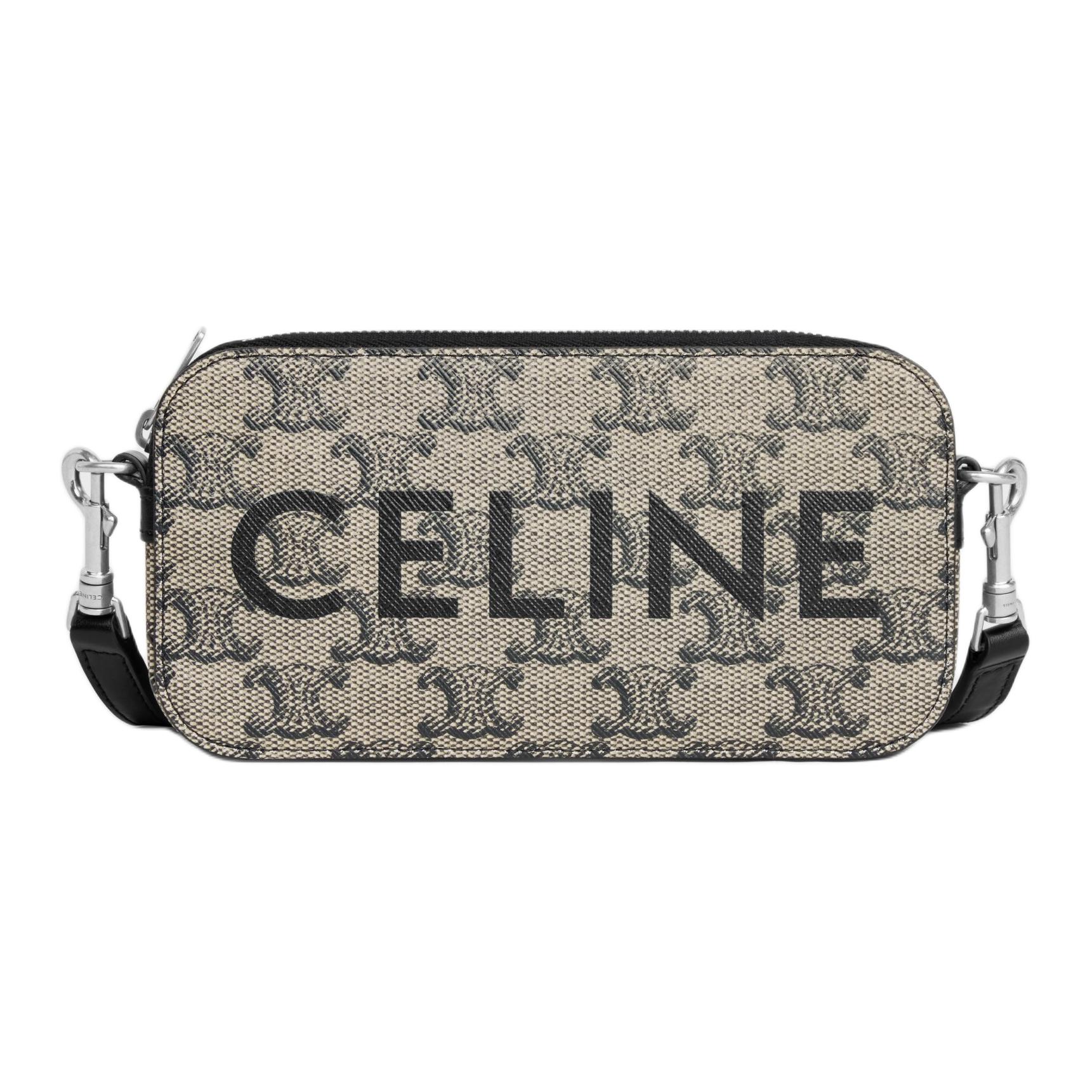 

Celine Triomphe Logo Zip Closure Shoulder Crossbody Bag Canvas Clutch Men bags Light-Brown 10L272GC6-02SI Basic Set (Bag+Dust Bag)