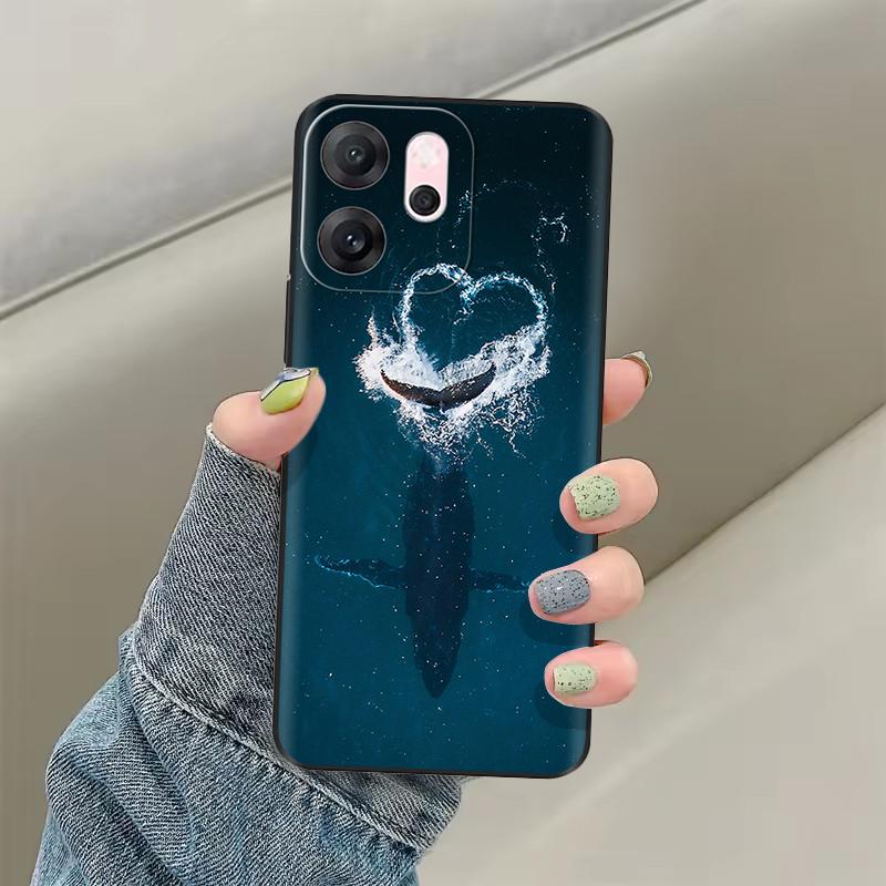 Per OPPO Reno14 F Custodia CPH2743 Cover Morbida in Silicone Gatto Carino Dipinto Protezione Fundas Per OPPO Reno 14F Reno14F Cover Posteriore Borse