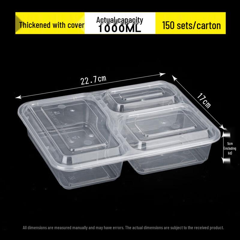 Yujia Disposable Thickened Transparent Takeaway Food Containers with Lids