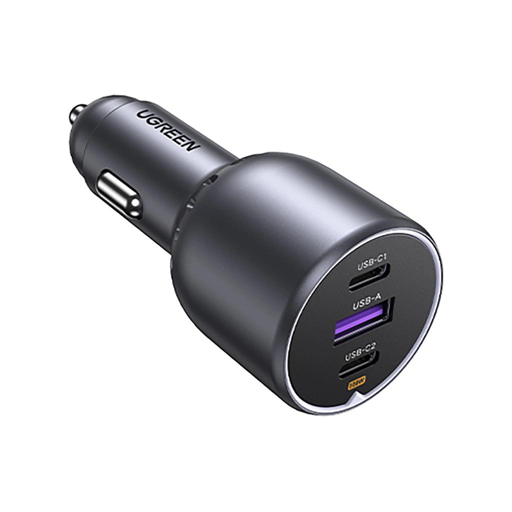 Ugreen Ec705 Autoladegerät 130W 2X USB-C 1X USB-A - Grau