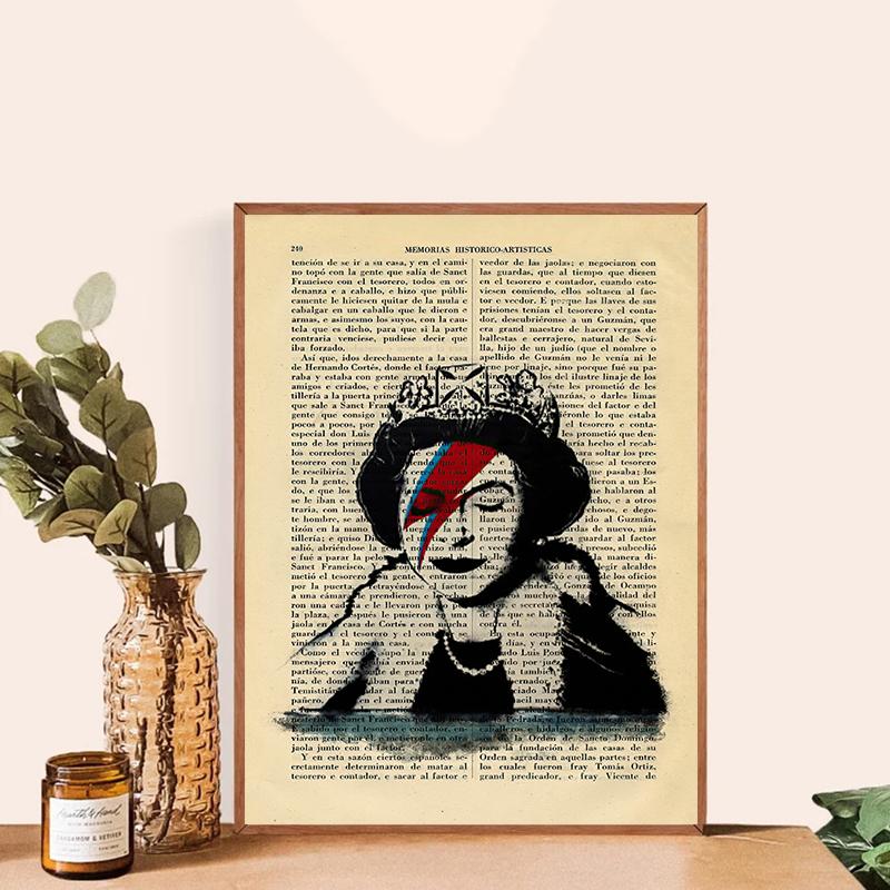 Kreative Zeichnung Vintage Zeitung Wörterbuch Poster und Drucke moderne minimalistische Stil Wand Kunst Leinwand Malerei Home Room Decor