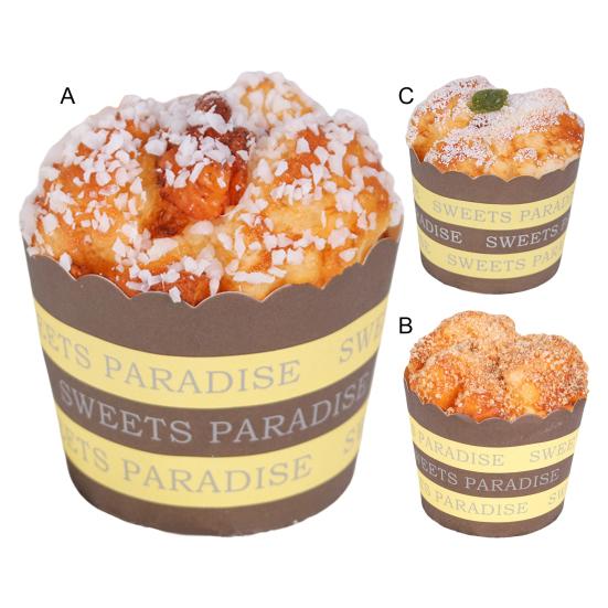 Simulation Cupcake Realistisch Aussehend Wasserdichtes Kunstleder Falscher Cupcake Lebensmittelmodell Küchenspielzeug Dekoration Partyzubehör