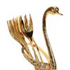 Swan Dinnerware Set Zinc Alloy Gifts 6 Forks Swan Base Utensils Flatware for Tea Fruit Kitchen Banquet Countertop
