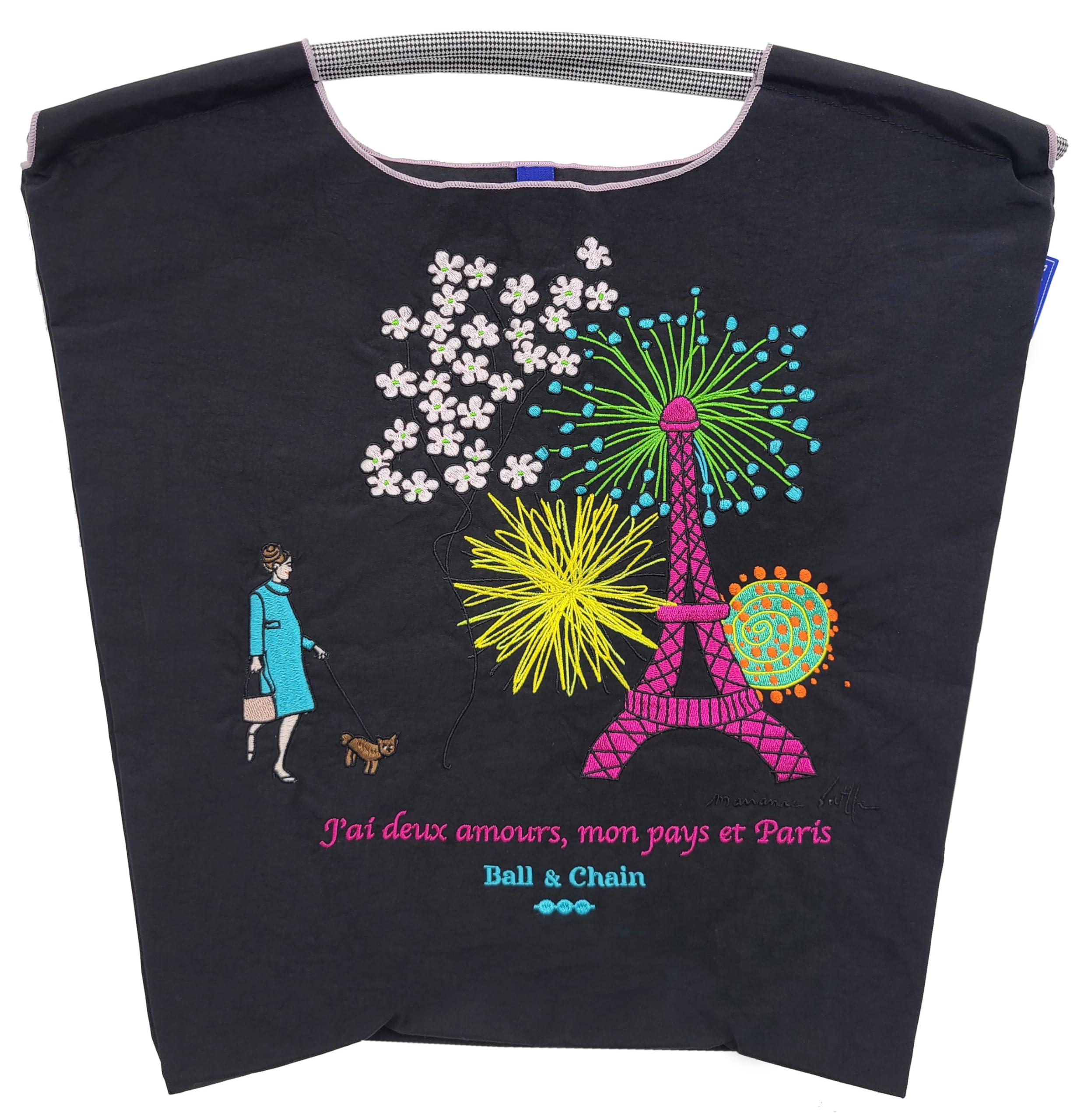 

Сумка-шоппер Ball and Chain Authentic M Size eiffel touer Эйфелева башня Марианна Битва Эко-сумка 363001 [Ball & Chain] M.B (ЧЕРНЫЙ, М) чёрный