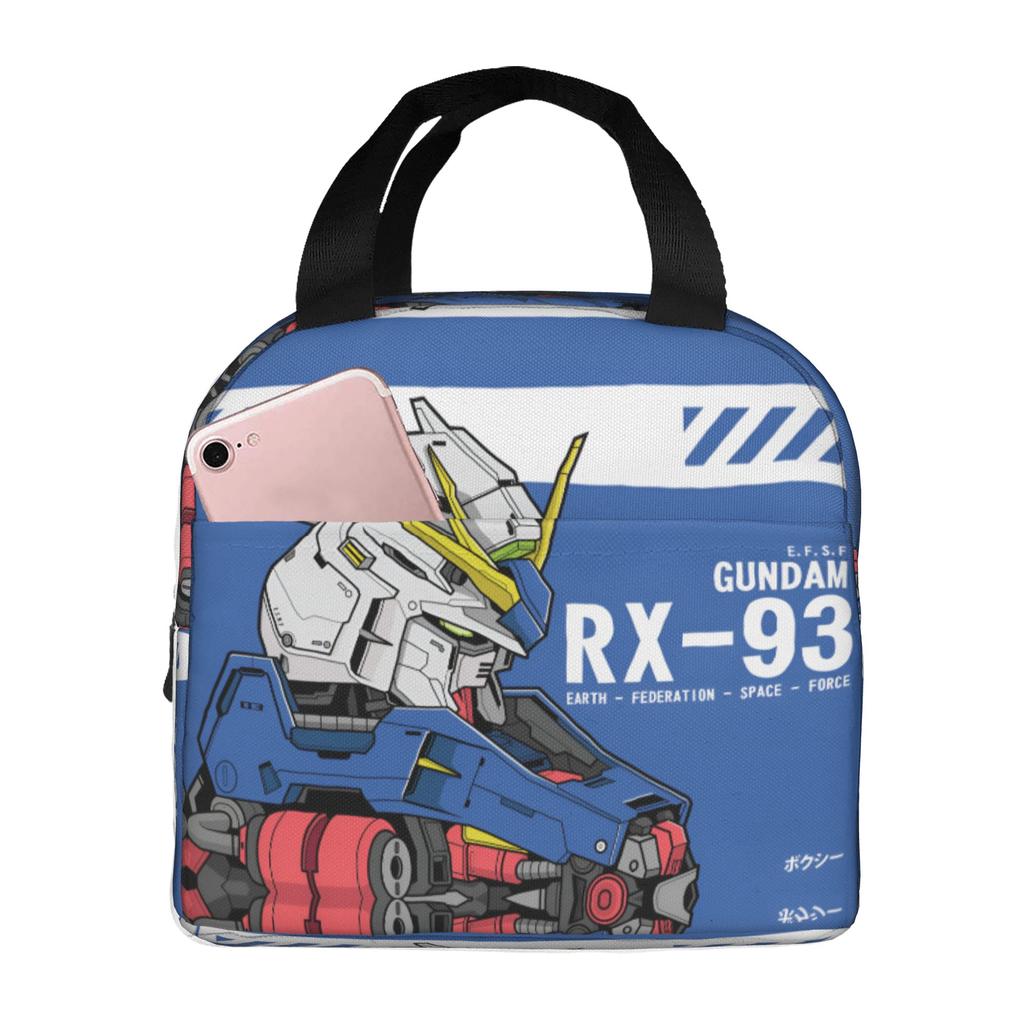 Custom Gundams Insulated Lunch Tote Bag for Women Men Anime Resuable Cooler Thermal Food Lunch Box Work School Travel