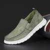 Men's Korean Style Spring Canvas Slip-On Casual Shoes - Breathable, Fashionable, Flat Bottom, Low-Top Board Shoes.