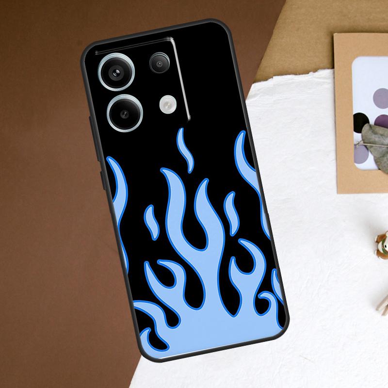 Flame Aesthetic Light Blue Fire Pink Case For Xiaomi Redmi Note 13 12 11 14 15 Pro Plus Redmi 15 13 10 10C 12C 13C 14C 15C Cover