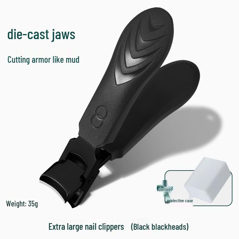 Cortador de Unhas Grande de Aço Inoxidável com Borda Inclinada Anti-Salpicos