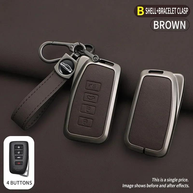 Leather Car Key Cover Case For Lexus Nx Gs Rx Is Es Gx Lx Rc 200 250 350 Ls 450H 300H Key Auto Case Keychain Keyring Accessories