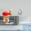 Fortune Koi Abstract Thinker Feng Shui Fish Statue for Office Home Entryway Tabletop Living Room