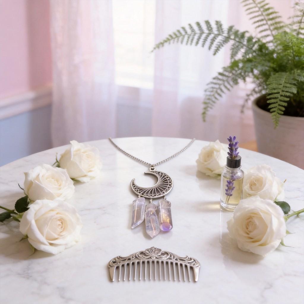 Moon Crystal Jewelry Necklace With Alloy Pendant For Fashionistas And Gift Enthusiasts